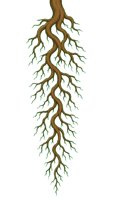 Descending Tree Root System